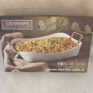 Denmark 18 inch Serving Tray with Handles